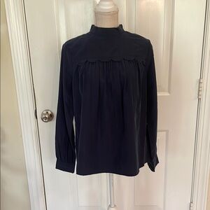 Crown and Ivy top. Navy Blue